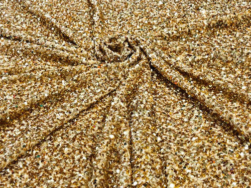 Shiny 5mm sequin on a stretch velvet 2-way stretch, sold by the yard.