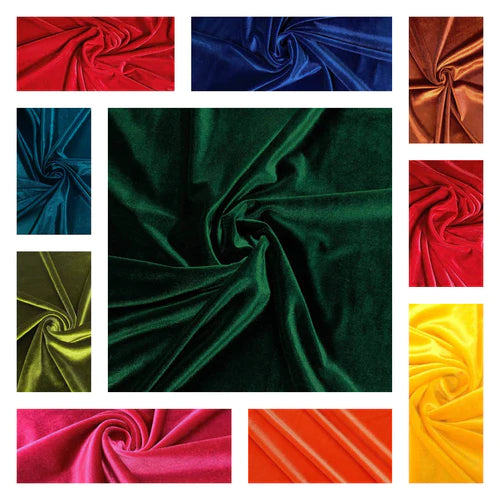 Solid Stretch Velvet Fabric 58/59 Wide 90% Polyester/10% Spandex By T –  Backdrop King Inc