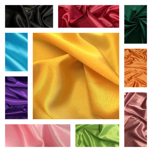 Solid Crepe Back Satin Fabric, 58"-60" Wide- Sold by The Yard.