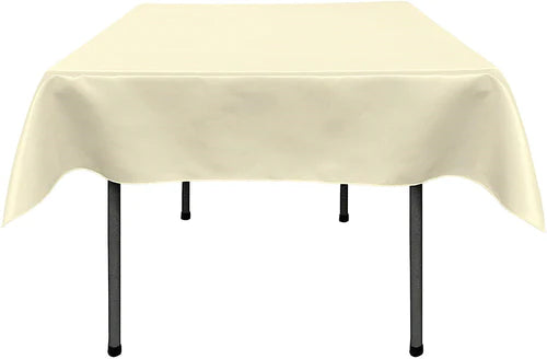 36"x 36" Square Polyester Bridal Satin Table Table Overlay, For a Small 24" Square Coffee Table With 6" Drop