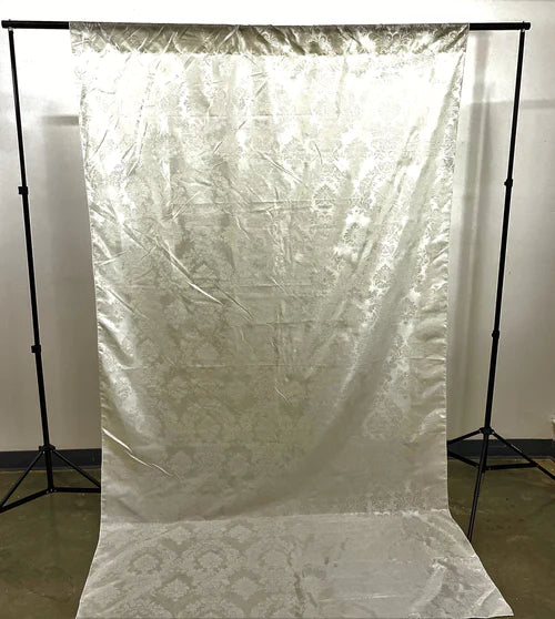 5 Feet Wide Damask Flocking Taffeta Backdrop Drape Curtain Panel, 1 Panel