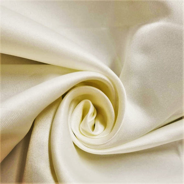 Ivory Matte Satin (Peau de Soie) Duchess Fabric Bridesmaid Dress 60" Wide Sold By The Yard.