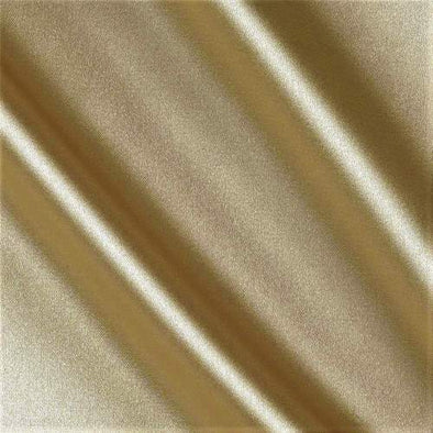 Khaki Heavy Shiny Bridal Satin Fabric for Wedding Dress, 60" inches wide sold by The Yard.
