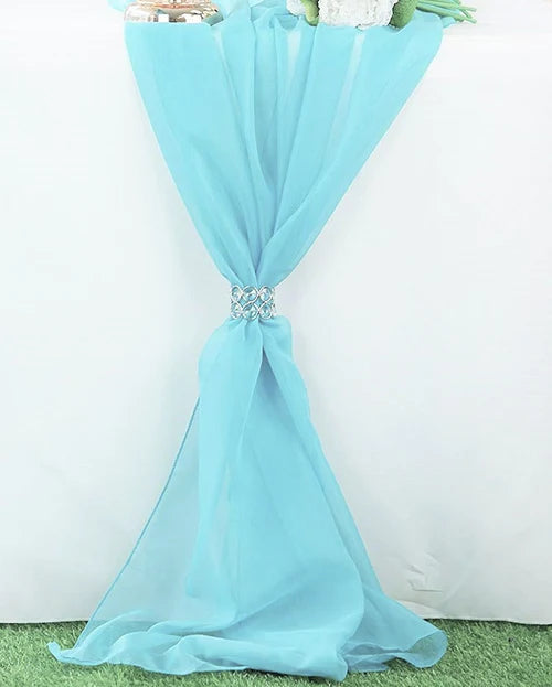 58" Wide Extra Long, Chiffon Wedding Table Runner