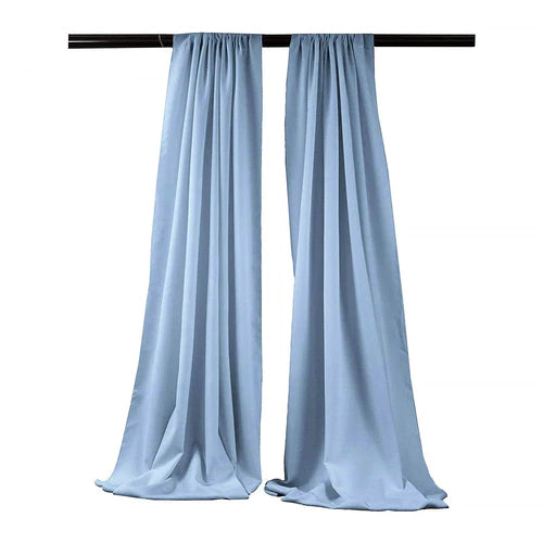 5 Feet Wide x 20 Feet High, Polyester Seamless Backdrop Drape Curtain Panel / Curtain Room Divider / 2 Panels