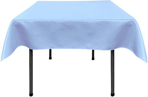 45 x 45" Square Polyester Bridal Satin Table Table Overlay, For a Small 33" Square Coffee Table With 6" Drop