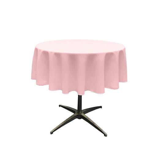 51" Round Polyester Poplin Table Overlay Good For A 40" Round Table With a 5" Round Drop Around