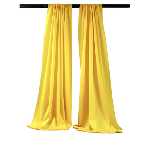 5 Feet Wide x 8 Feet High, Polyester Poplin Backdrop Drape Curtain Panel, Room Divider, 1 Pair