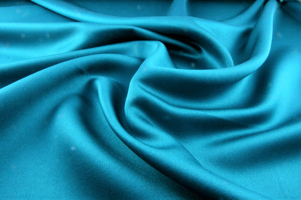 Lt Teal Matte Satin (Peau de Soie) Duchess Fabric Bridesmaid Dress 60" Wide Sold By The Yard.