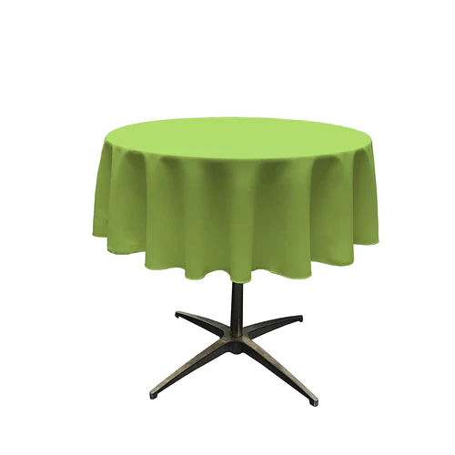 51" Round Polyester Poplin Table Overlay Good For A 40" Round Table With a 5" Round Drop Around