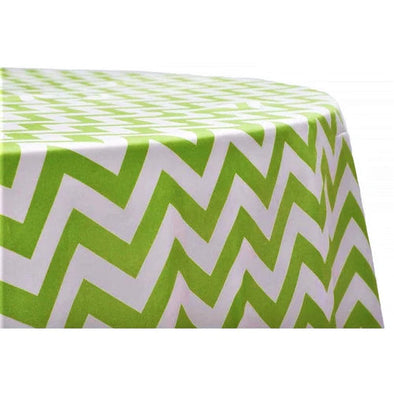 54" Round Chevron Poly/Cotton Tablecloth/Overlay for Small Round Coffee Table.