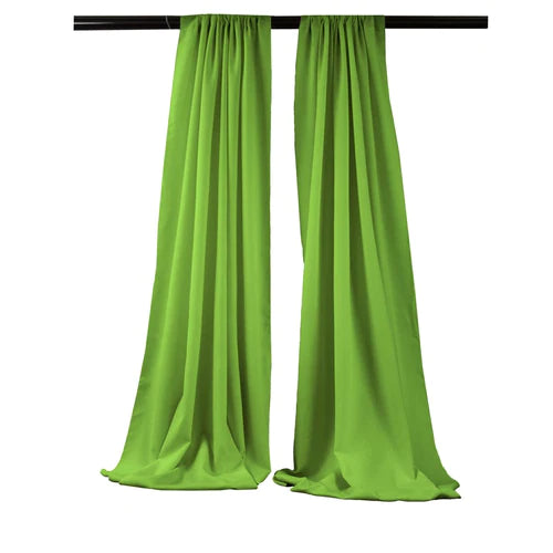 5 Feet Wide x 20 Feet High, Polyester Seamless Backdrop Drape Curtain Panel / Curtain Room Divider / 2 Panels