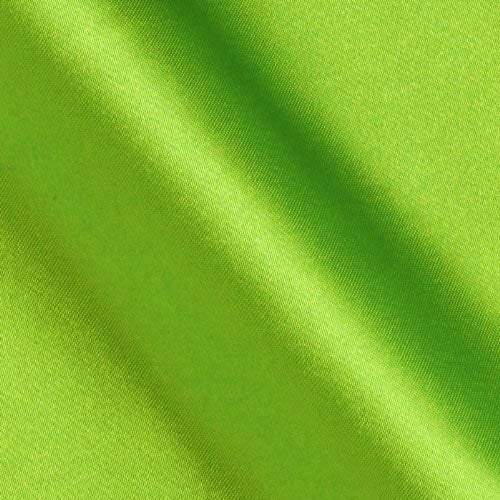 Lime Green Heavy Shiny Bridal Satin Fabric for Wedding Dress, 60" inches wide sold by The Yard.
