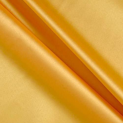 Mango Yellow Heavy Shiny Bridal Satin Fabric for Wedding Dress, 60" inches wide sold by The Yard.