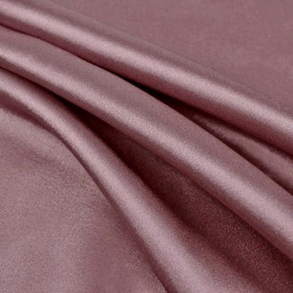 Mauve Matte Satin (Peau de Soie) Duchess Fabric Bridesmaid Dress 60" Wide Sold By The Yard.