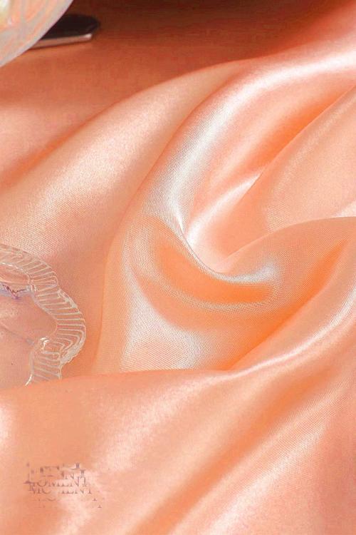 Peach Heavy Shiny Bridal Satin Fabric for Wedding Dress, 60" inches wide sold by The Yard.