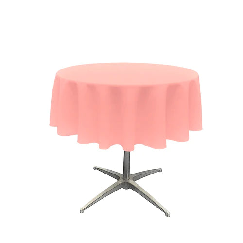 51" Round Polyester Poplin Table Overlay Good For A 40" Round Table With a 5" Round Drop Around