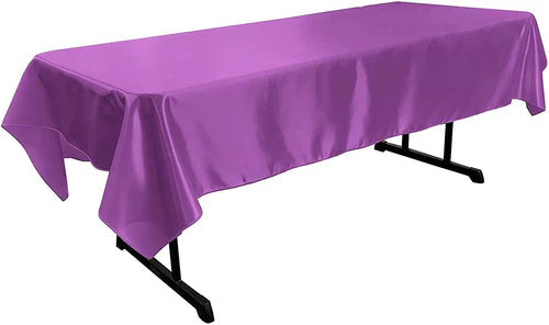 58" x 120" Rectangular Polyester Bridal Satin Table Tablecloth