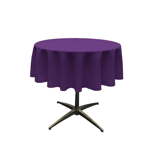 51" Round Polyester Poplin Table Overlay Good For A 40" Round Table With a 5" Round Drop Around