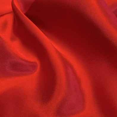 Red Heavy Shiny Bridal Satin Fabric for Wedding Dress, 60" inches wide sold by The Yard.