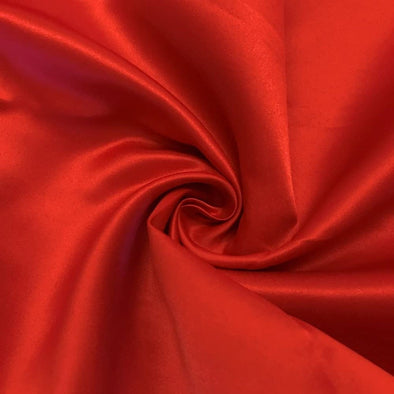 Red Matte Satin (Peau de Soie) Duchess Fabric Bridesmaid Dress 60" Wide Sold By The Yard.