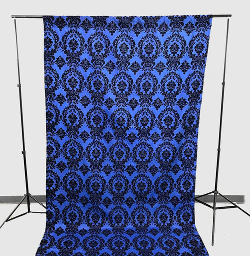 5 Feet Wide Damask Flocking Taffeta Backdrop Drape Curtain Panel, 1 Panel.