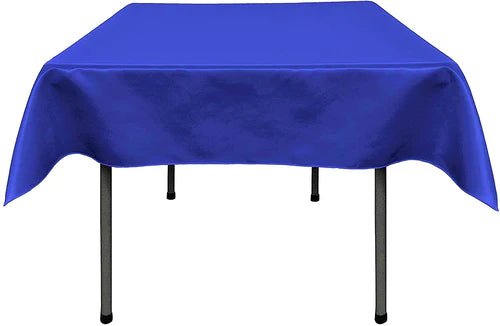 45 x 45" Square Polyester Bridal Satin Table Table Overlay, For a Small 33" Square Coffee Table With 6" Drop