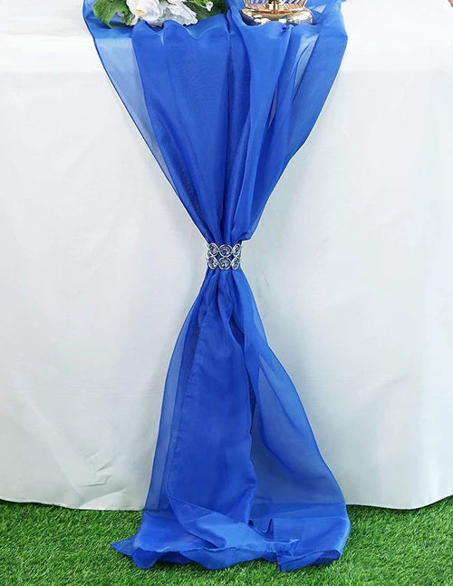 58" Wide Extra Long, Chiffon Wedding Table Runner