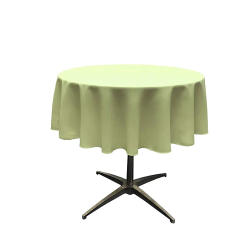 51" Round Polyester Poplin Table Overlay Good For A 40" Round Table With a 5" Round Drop Around