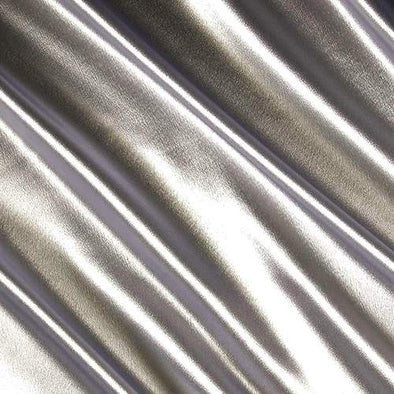 Silver Heavy Shiny Bridal Satin Fabric for Wedding Dress, 60" inches wide sold by The Yard.