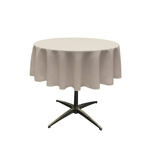 51" Round Polyester Poplin Table Overlay Good For A 40" Round Table With a 5" Round Drop Around