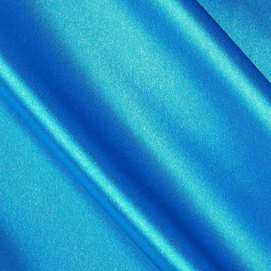Turquoise Heavy Shiny Bridal Satin Fabric for Wedding Dress, 60" inches wide sold by The Yard.