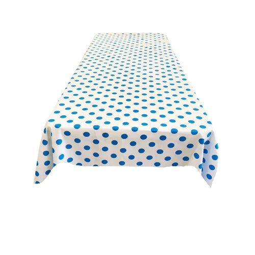36" x 36" Square Big Polka Dot Poly Cotton Tablecloth