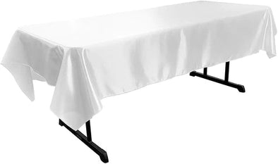 58" x 90" Rectangular Polyester Bridal Satin Table Tablecloth
